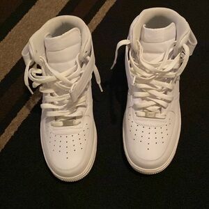 Nike white high top Air Force 1